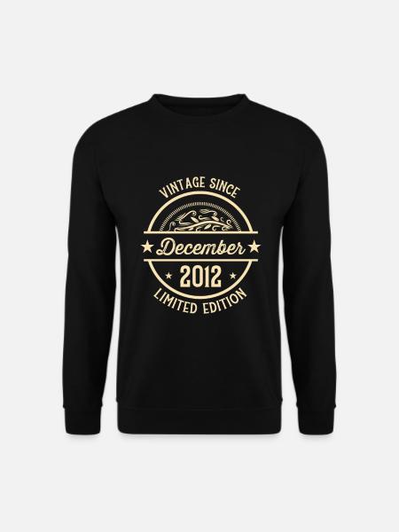 Geburtstag Vintage seit Dezember 2012 - Unisex Pullover - Schwarz