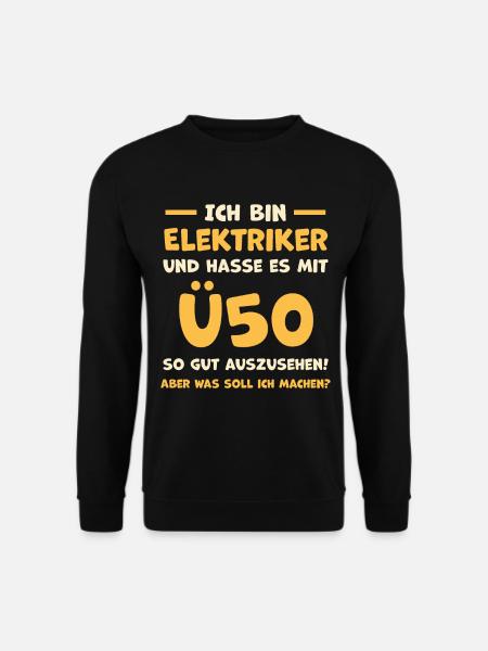 Elektriker Elektroniker Geschenkidee - Unisex Pullover - Schwarz
