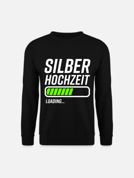 Silberhochzeit 25 Jahre Verheiratet Jubiläum - Unisex Pullover - Schwarz