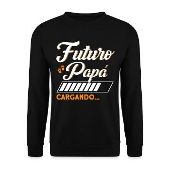 Annonce de grossesse Annonce de bébé - Sweat-shirt Unisexe - noir - Devant - Alina (178cm) & Michal (187cm)