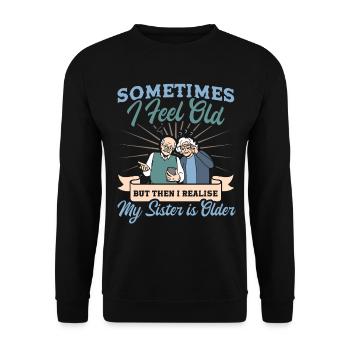 Personnes âgées Grand-père sarcastique - Sweat-shirt Unisexe - noir - Devant - Alina (178cm) & Michal (187cm)