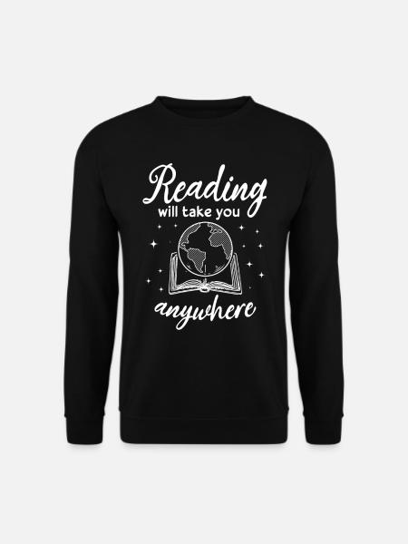 Reading Will Take You Anywhere Adventure Book - Unisex Pullover - Schwarz