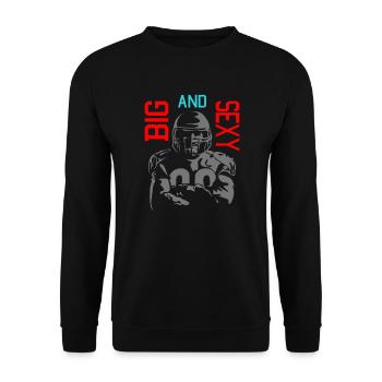 Big and Sexy American Football - Unisex Sweatshirt - black - Front - Alina (178cm) & Michal (187cm)