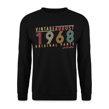 1968 In August Vintage - Unisex Sweatshirt - black - Front - Alina (178cm) & Michal (187cm)