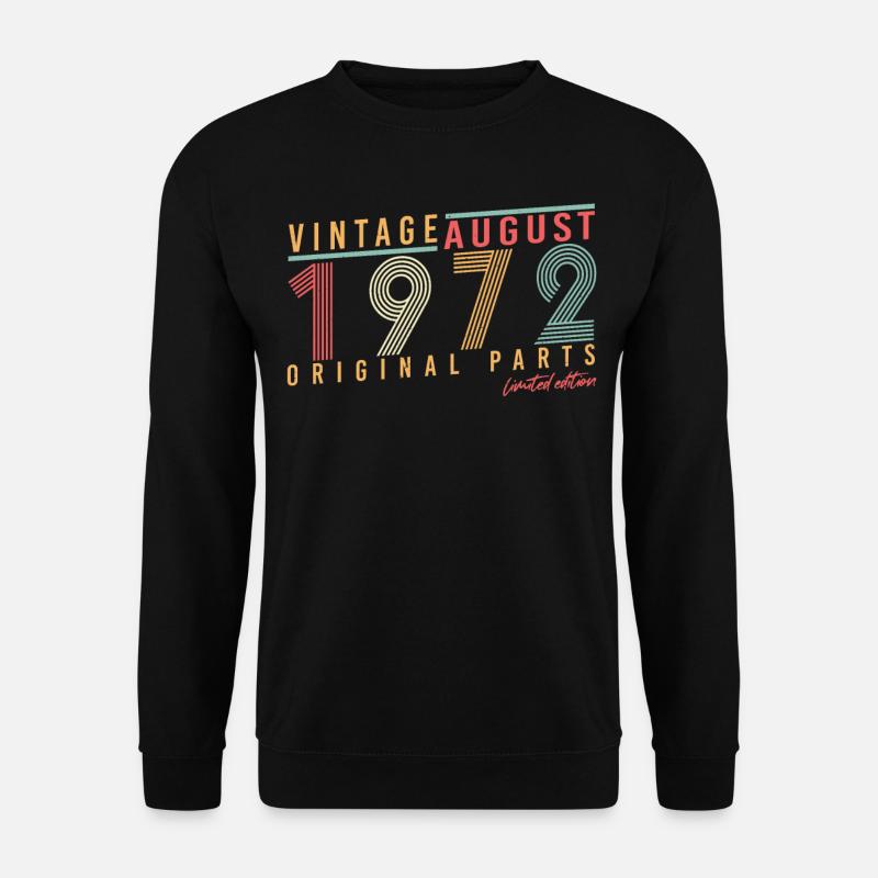 50th anniversary August 1972 - Unisex Sweatshirt - black
