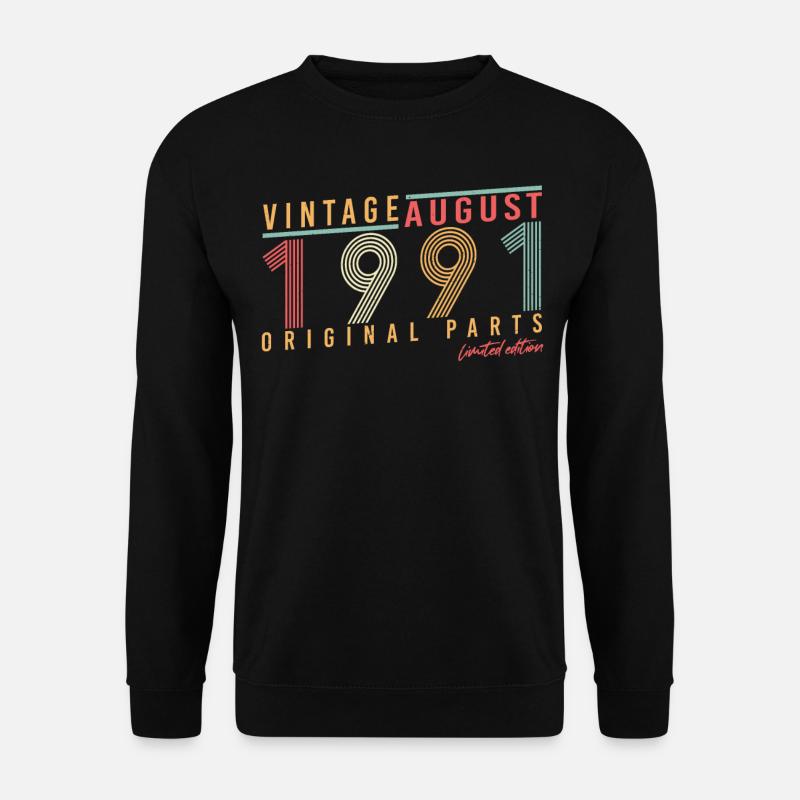 Août 1991 Idée cadeau - Sweat-shirt Unisexe - noir