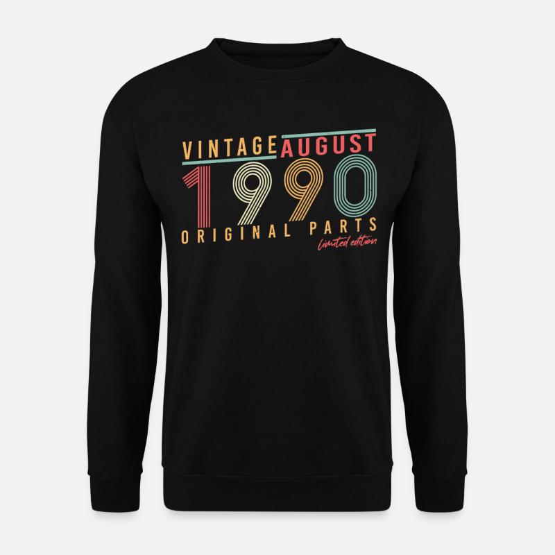 August 1990 Geschenkidee - Unisex Pullover - Schwarz