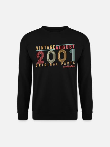 Né en août 2001 - Sweat-shirt Unisexe - noir