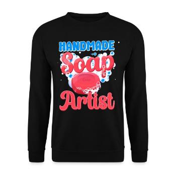Soap Making Crafting Handmade Soap - Unisex Pullover - Schwarz - Vorne - Alina (178cm) & Michal (187cm)