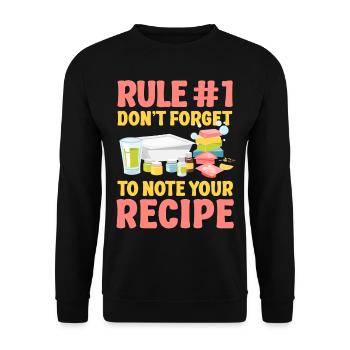 Soap Making Crafting Rule #1 Don't - Unisex Sweatshirt - black - Front - Alina (178cm) & Michal (187cm)