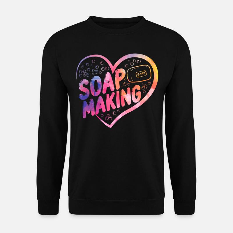 Soap Making Crafting Heart - Unisex Sweatshirt - black