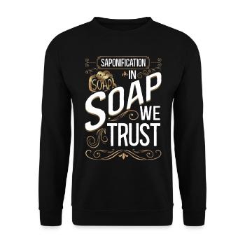 Fabrication de savon - Sweat-shirt Unisexe - noir - Devant - Alina (178cm) & Michal (187cm)
