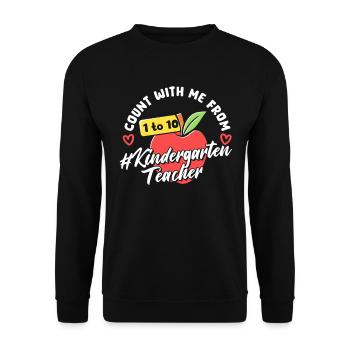 Kids Back To School Count With Me From One To Ten - Unisex Sweatshirt - black - Front - Alina (178cm) & Michal (187cm)