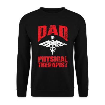 Physical Therapy Dad Therapist Gait Physics PT - Unisex Sweatshirt - black - Front - Alina (178cm) & Michal (187cm)