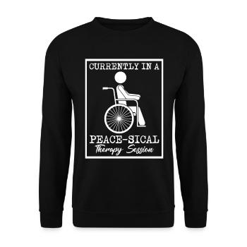 Physical Therapy Currently Peace Physical Therapy - Unisex Pullover - Schwarz - Vorne - Alina (178cm) & Michal (187cm)