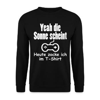 Gamer Gaming Lustiger Spruch - Unisex Pullover - Schwarz - Vorne - Alina (178cm) & Michal (187cm)
