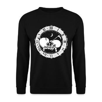True Love Last Gothic Bones Skeleton Roses Death - Unisex Sweatshirt - black - Front - Alina (178cm) & Michal (187cm)