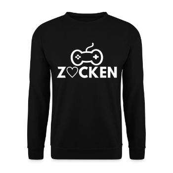 Gamer Gaming Lustiger Spruch - Unisex Pullover - Schwarz - Vorne - Alina (178cm) & Michal (187cm)