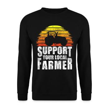 Soutenez les protestations des agriculteurs Manifestation Agrar Europe - Sweat-shirt Unisexe - noir - Devant - Alina (178cm) & Michal (187cm)