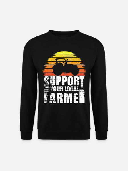 Support Farmer Protests Agrar Europa Demonstration - Unisex Pullover - Schwarz
