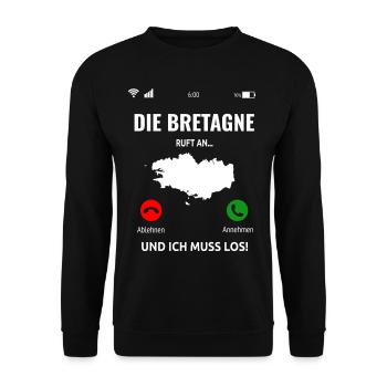 Bretagne Frankreich Urlaub Bretonen Idee - Unisex Pullover - Schwarz - Vorne - Alina (178cm) & Michal (187cm)