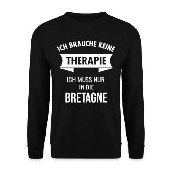 Bretagne Frankreich Urlaub Bretonen Idee - Unisex Pullover - Schwarz - Vorne - Alina (178cm) & Michal (187cm)