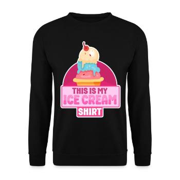 Cornet de crème glacée C’est ma glace - Sweat-shirt Unisexe - noir - Devant - Alina (178cm) & Michal (187cm)