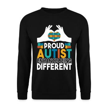 Autistic Autism Autistic - Unisex Sweatshirt - black - Front - Alina (178cm) & Michal (187cm)