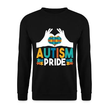 Autistic Autism Autistic - Unisex Sweatshirt - black - Front - Alina (178cm) & Michal (187cm)