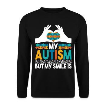 Autistic Autism Autistic - Unisex Sweatshirt - black - Front - Alina (178cm) & Michal (187cm)