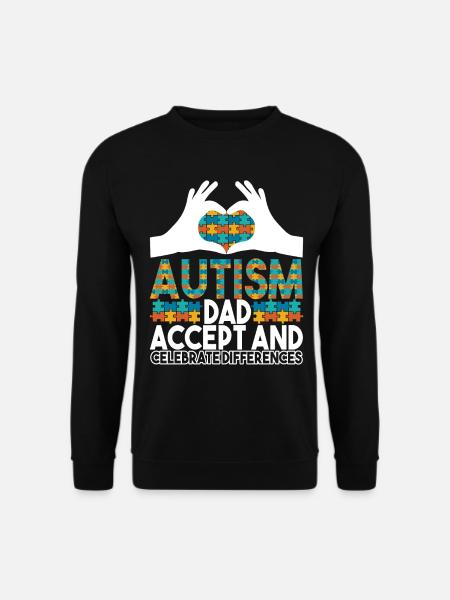 Autistic Autism Papa Autistic - Unisex Sweatshirt - black