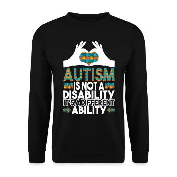 Autistic Autism Autistic - Unisex Sweatshirt - black - Front - Alina (178cm) & Michal (187cm)