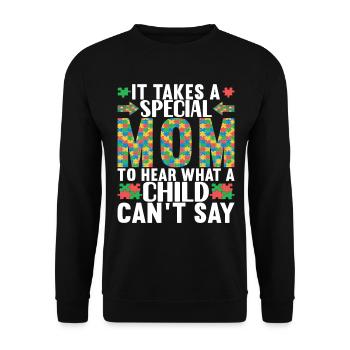 Autistic Autism Mother Autistic - Unisex Sweatshirt - black - Front - Alina (178cm) & Michal (187cm)