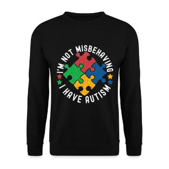 Autistic Autism Autistic - Unisex Sweatshirt - black - Front - Alina (178cm) & Michal (187cm)