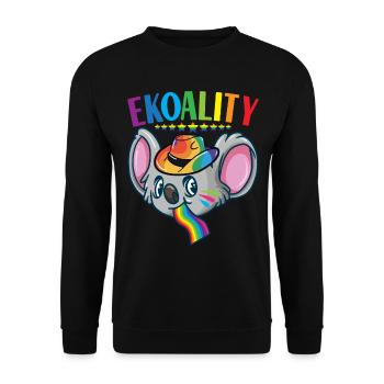 Fierté gaie LGBTQ - Sweat-shirt Unisexe - noir - Devant - Alina (178cm) & Michal (187cm)