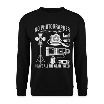 Aucun photographe ne dira jamais que... - Sweat-shirt Unisexe - noir - Devant - Alina (178cm) & Michal (187cm)