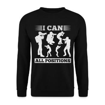 Photographer I can do all positions of photography - Unisex Sweatshirt - black - Front - Alina (178cm) & Michal (187cm)
