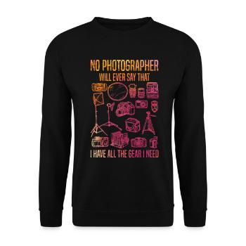 Aucun photographe ne pourra jamais faire aussi drôle - Sweat-shirt Unisexe - noir - Devant - Alina (178cm) & Michal (187cm)