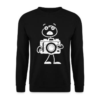Figurines en bâton pour les photographes d’appareil photo - Sweat-shirt Unisexe - noir - Devant - Alina (178cm) & Michal (187cm)