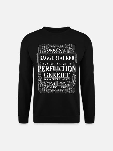 Original Baggerfahrer Kollegen Geschenk Vintage - Unisex Pullover - Schwarz