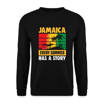Jamaika Strandurlaub am Meer Design Strandmotiv - Unisex Pullover - Schwarz - Vorne - Alina (178cm) & Michal (187cm)