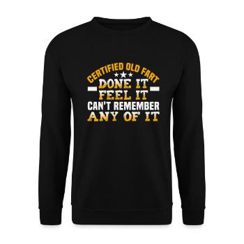 Retirement Gift idea Pension Work colleague - Unisex Sweatshirt - black - Front - Alina (178cm) & Michal (187cm)