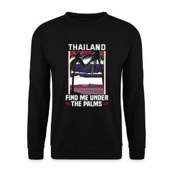 Thaïlande Beach Holiday by the Sea Design Beach Motif - Sweat-shirt Unisexe - noir - Devant - Alina (178cm) & Michal (187cm)
