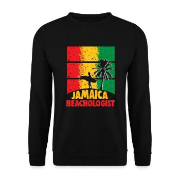 Jamaica Beach Holiday by the Sea Design Beach Motif - Unisex Sweatshirt - black - Front - Alina (178cm) & Michal (187cm)