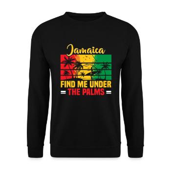 Jamaika Strandurlaub am Meer Design Strandmotiv - Unisex Pullover - Schwarz - Vorne - Alina (178cm) & Michal (187cm)