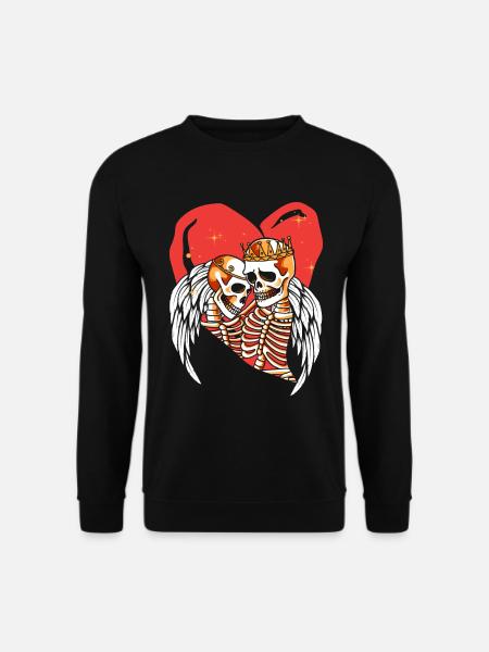 Amour infini et romance Gothic Bones Squelette - Sweat-shirt Unisexe - noir