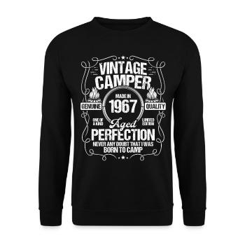 1967 Camper Mountains Scout Scouting Camping 1967 - Unisex Sweatshirt - black - Front - Alina (178cm) & Michal (187cm)