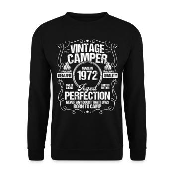 1972 Camper Mountains Scout Scouting Camping 1972 - Unisex Sweatshirt - black - Front - Alina (178cm) & Michal (187cm)