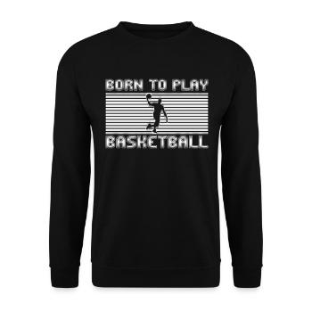 basketball - Unisex Sweatshirt - black - Front - Alina (178cm) & Michal (187cm)