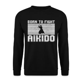 Aikido - Unisex Pullover - Schwarz - Vorne - Alina (178cm) & Michal (187cm)